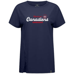 Montreal Canadiens Levelwear Women's Influx Monument T-Shirt - Navy T-shirts