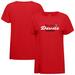New Jersey Devils Levelwear Women's Influx Monument T-Shirt - Red T-shirts