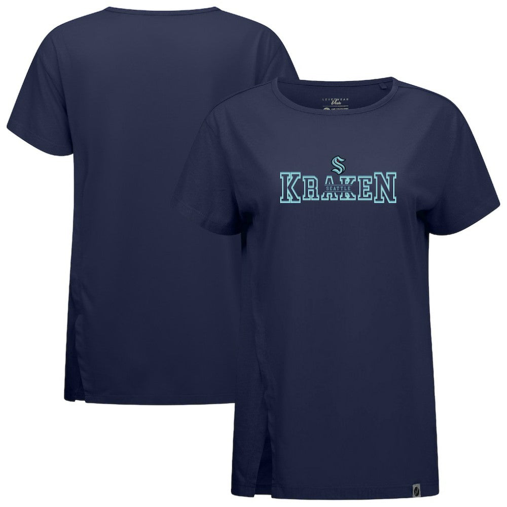 Seattle Kraken Levelwear Women's Influx Journey T-Shirt - Deep Sea Blue T-shirts