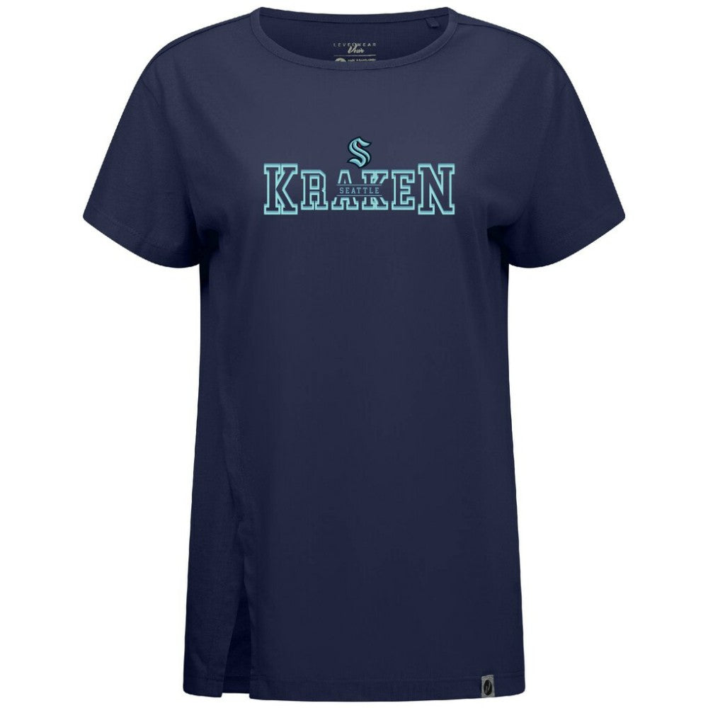 Seattle Kraken Levelwear Women's Influx Journey T-Shirt - Deep Sea Blue T-shirts