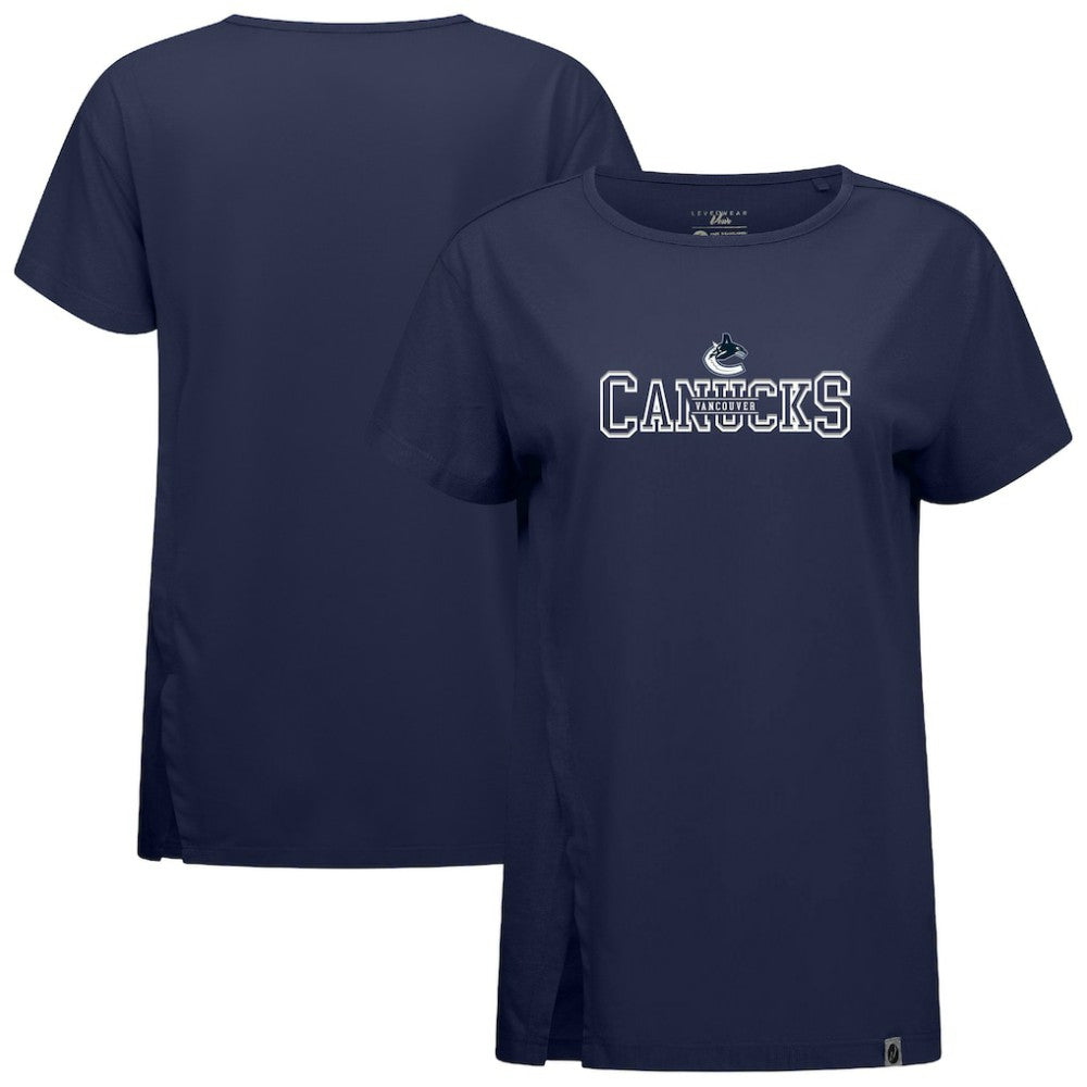 Vancouver Canucks Levelwear Women's Influx Journey T-Shirt - Navy T-shirts