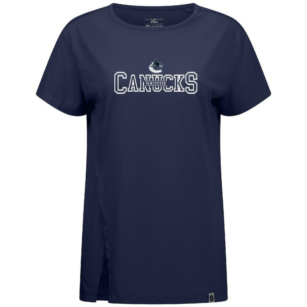 Vancouver Canucks Levelwear Women's Influx Journey T-Shirt - Navy T-shirts