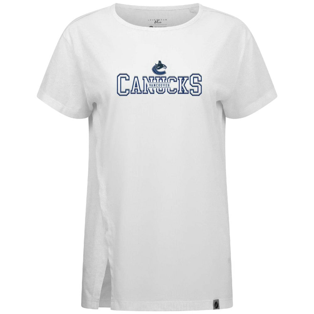 Vancouver Canucks Levelwear Women's Influx Journey T-Shirt - White T-shirts