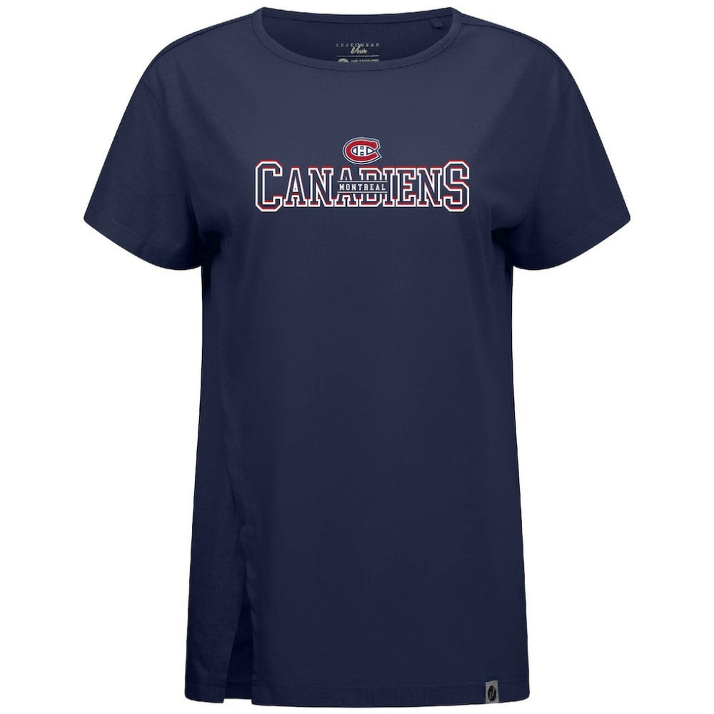 Montreal Canadiens Levelwear Women's Influx Journey T-Shirt - Navy T-shirts