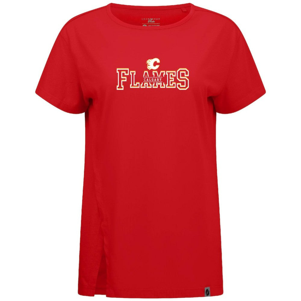 Calgary Flames Levelwear Women's Influx Journey T-Shirt - Red T-shirts