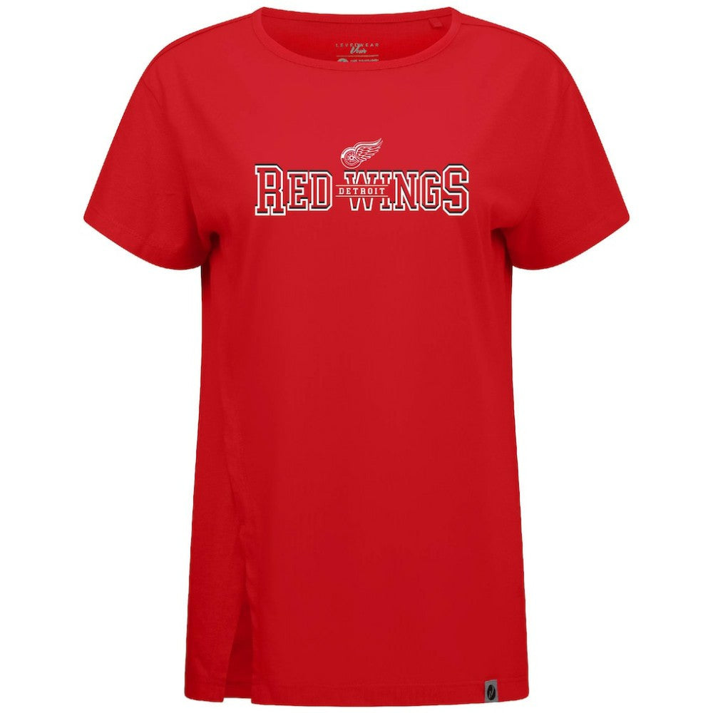 Detroit Red Wings Levelwear Women's Influx Journey T-Shirt - Red T-shirts