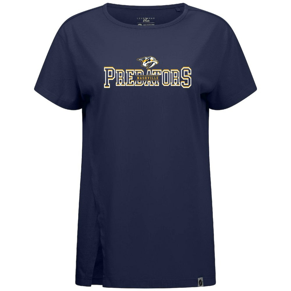 Nashville Predators Levelwear Women's Influx Journey T-Shirt - Navy T-shirts