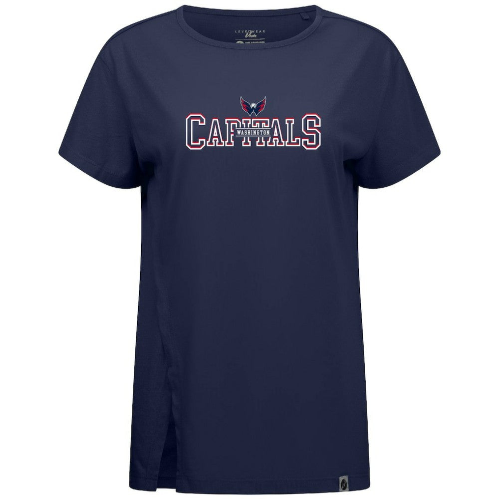 Washington Capitals Levelwear Women's Influx Journey T-Shirt - Navy T-shirts