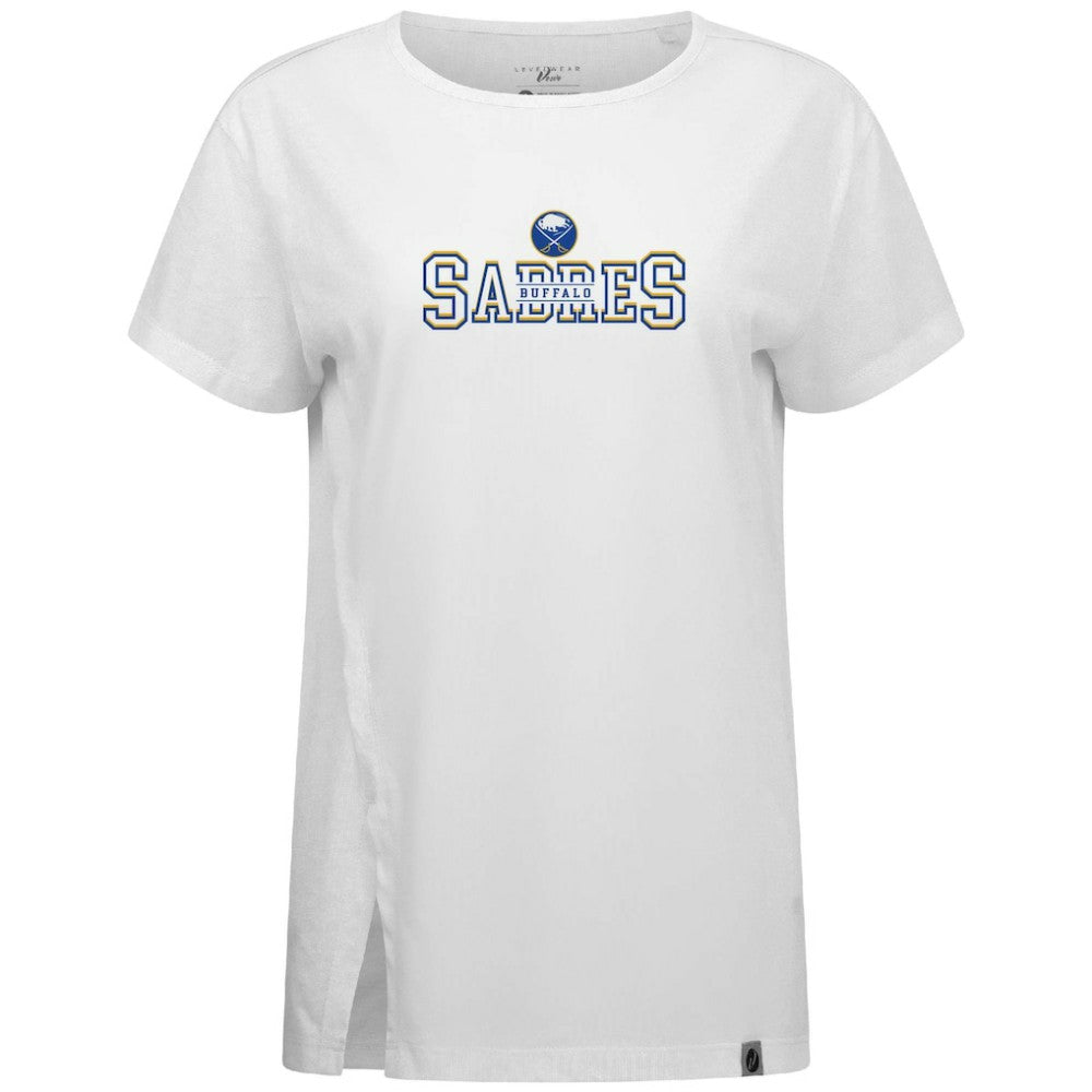 Buffalo Sabres Levelwear Women's Influx Journey T-Shirt - White T-shirts