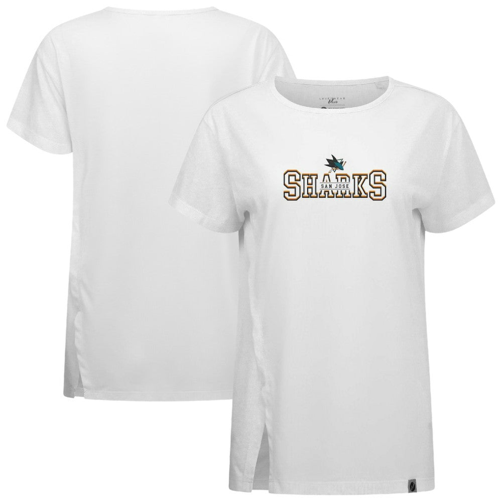 San Jose Sharks Levelwear Women's Influx Journey T-Shirt - White T-shirts