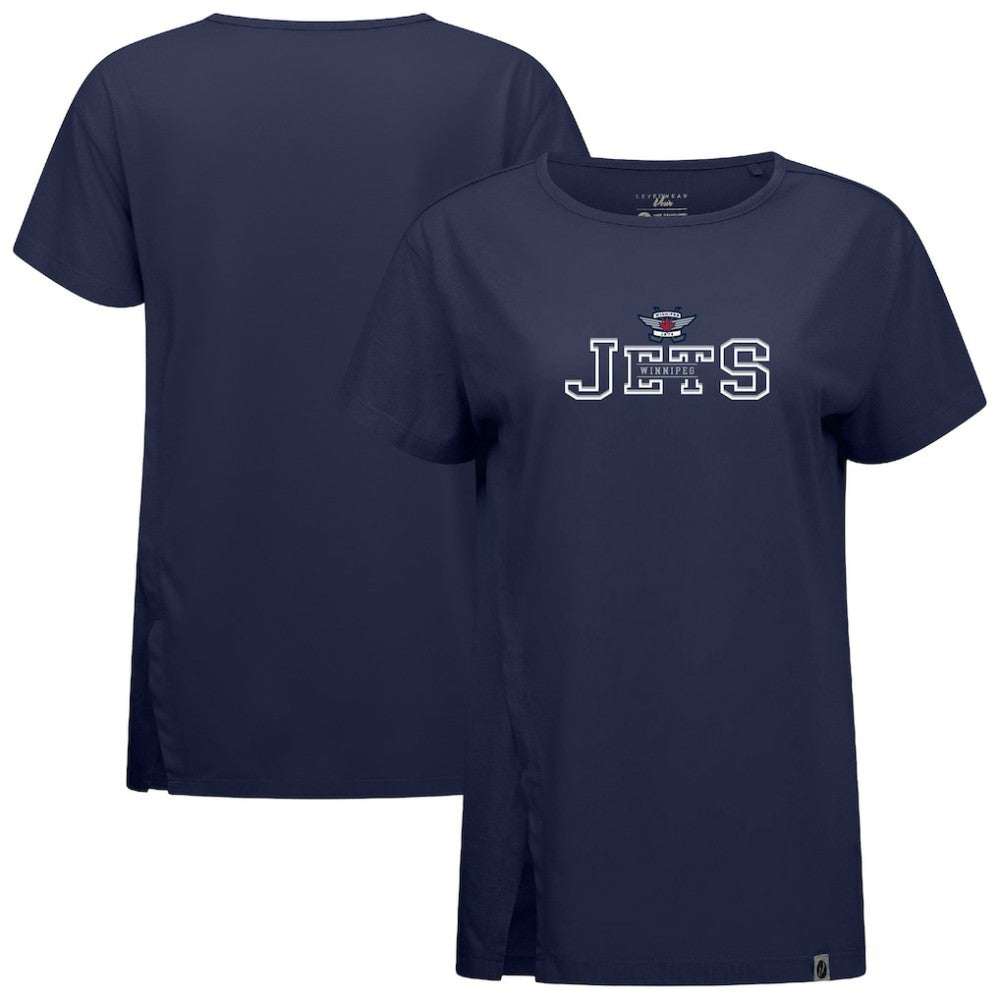 Winnipeg Jets Levelwear Women's Influx Journey T-Shirt - Navy T-shirts