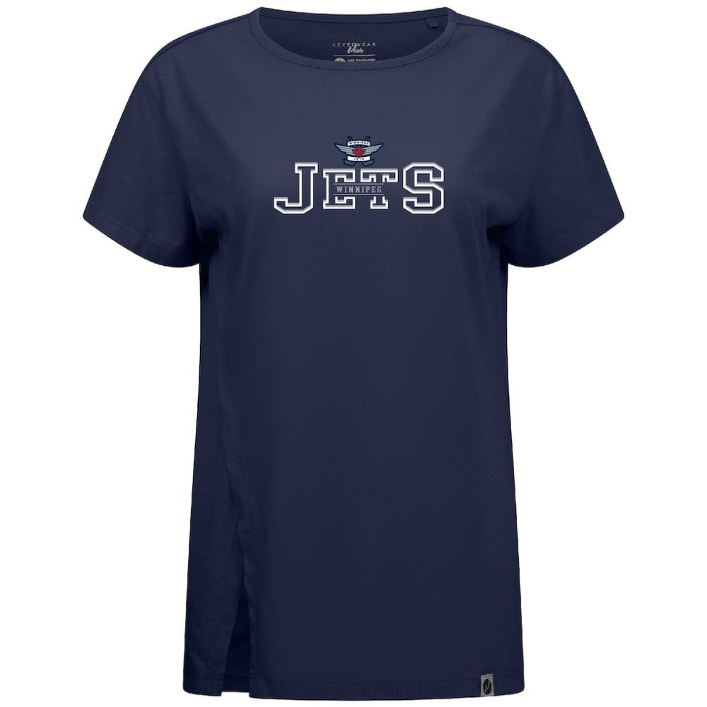 Winnipeg Jets Levelwear Women's Influx Journey T-Shirt - Navy T-shirts
