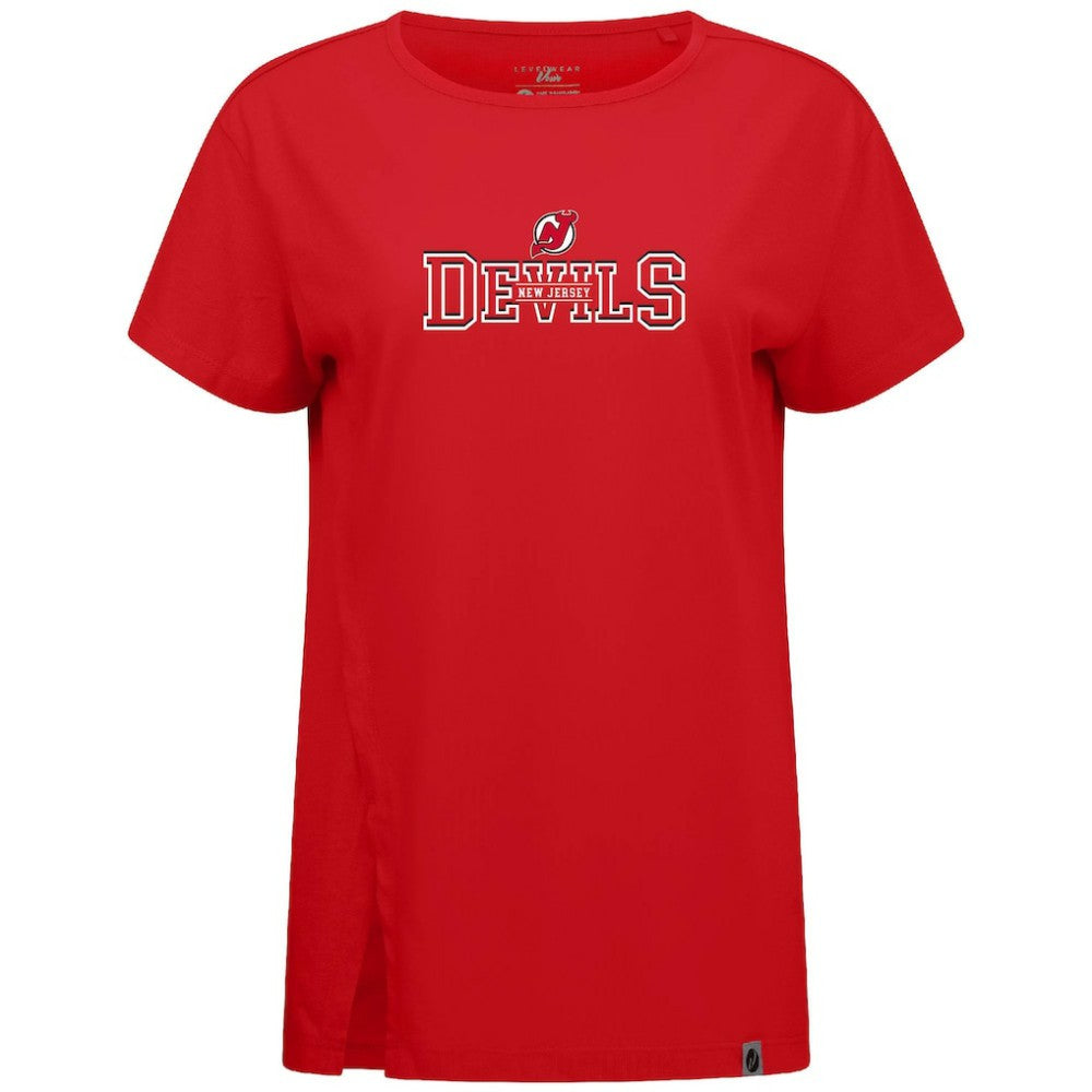 New Jersey Devils Levelwear Women's Influx Journey T-Shirt - Red T-shirts
