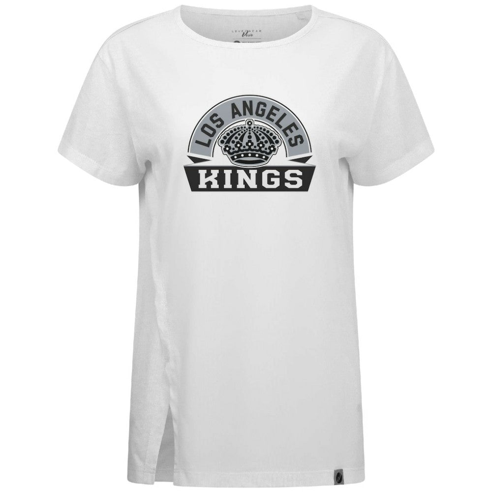 Los Angeles Kings Levelwear Women's Influx Banner Arch T-Shirt - White T-shirts