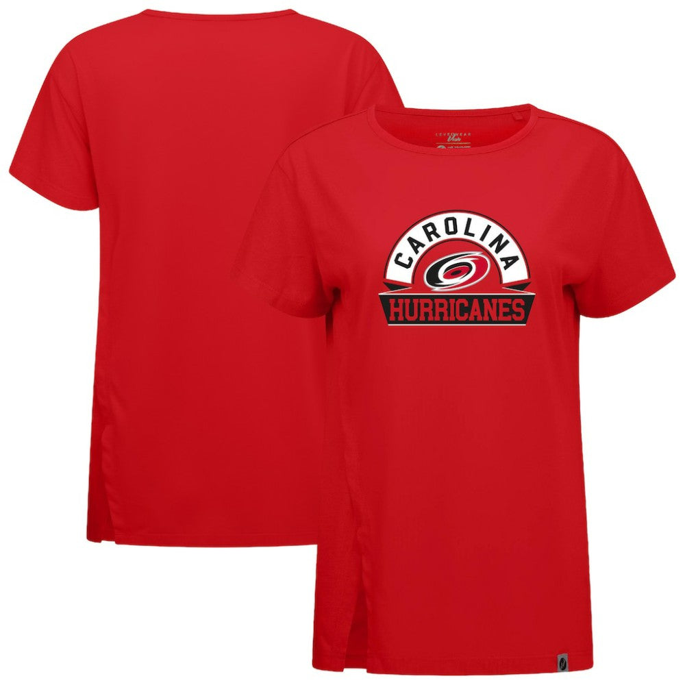 Carolina Hurricanes Levelwear Women's Influx Banner Arch T-Shirt - Red T-shirts
