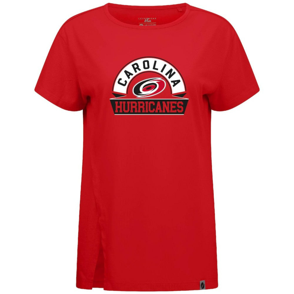 Carolina Hurricanes Levelwear Women's Influx Banner Arch T-Shirt - Red T-shirts