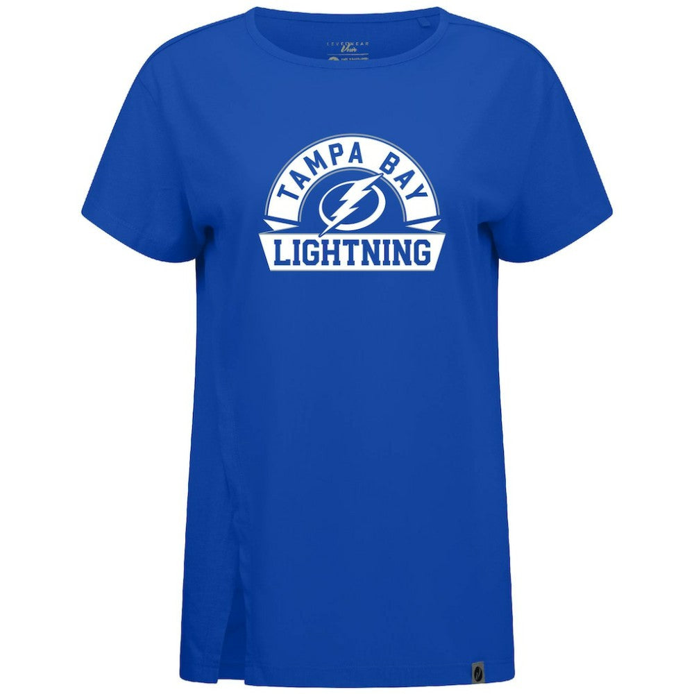 Tampa Bay Lightning Levelwear Women's Influx Banner Arch T-Shirt - Royal T-shirts