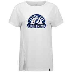 Tampa Bay Lightning Levelwear Women's Influx Banner Arch T-Shirt - White T-shirts