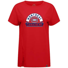 Montreal Canadiens Levelwear Women's Influx Banner Arch T-Shirt - Red T-shirts
