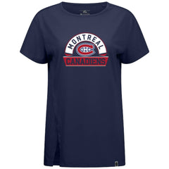 Montreal Canadiens Levelwear Women's Influx Banner Arch T-Shirt - Navy T-shirts