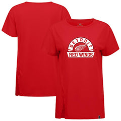 Detroit Red Wings Levelwear Women's Influx Banner Arch T-Shirt - Red T-shirts