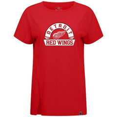 Detroit Red Wings Levelwear Women's Influx Banner Arch T-Shirt - Red T-shirts