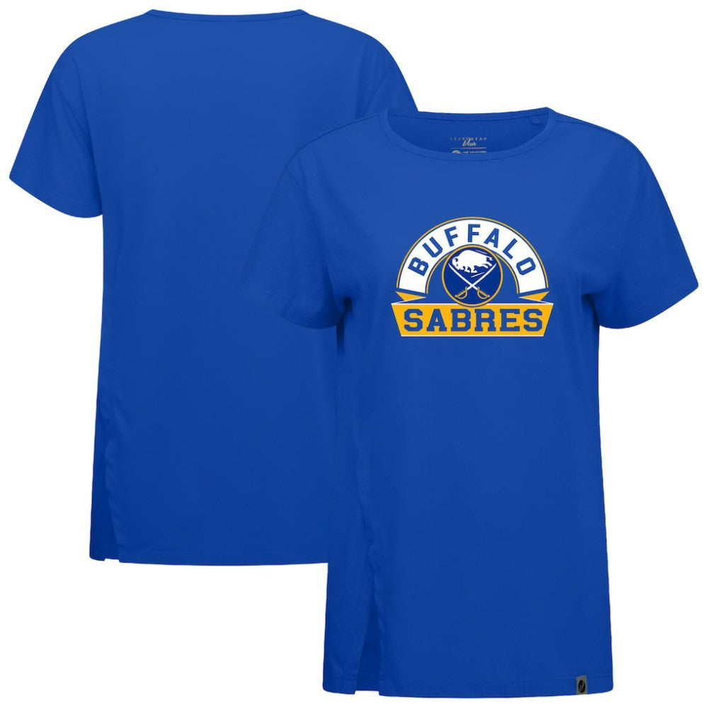 Buffalo Sabres Levelwear Women's Influx Banner Arch T-Shirt - Royal T-shirts
