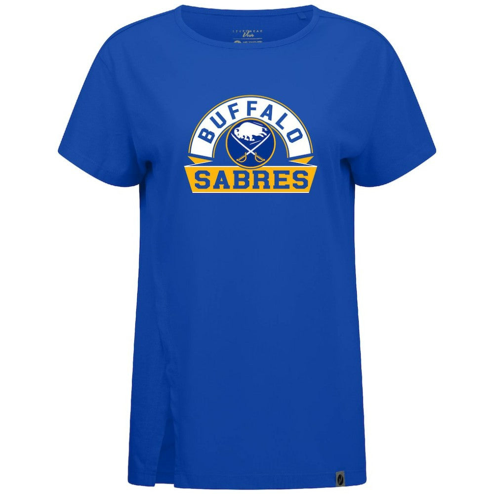 Buffalo Sabres Levelwear Women's Influx Banner Arch T-Shirt - Royal T-shirts