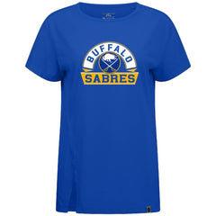 Buffalo Sabres Levelwear Women's Influx Banner Arch T-Shirt - Royal T-shirts