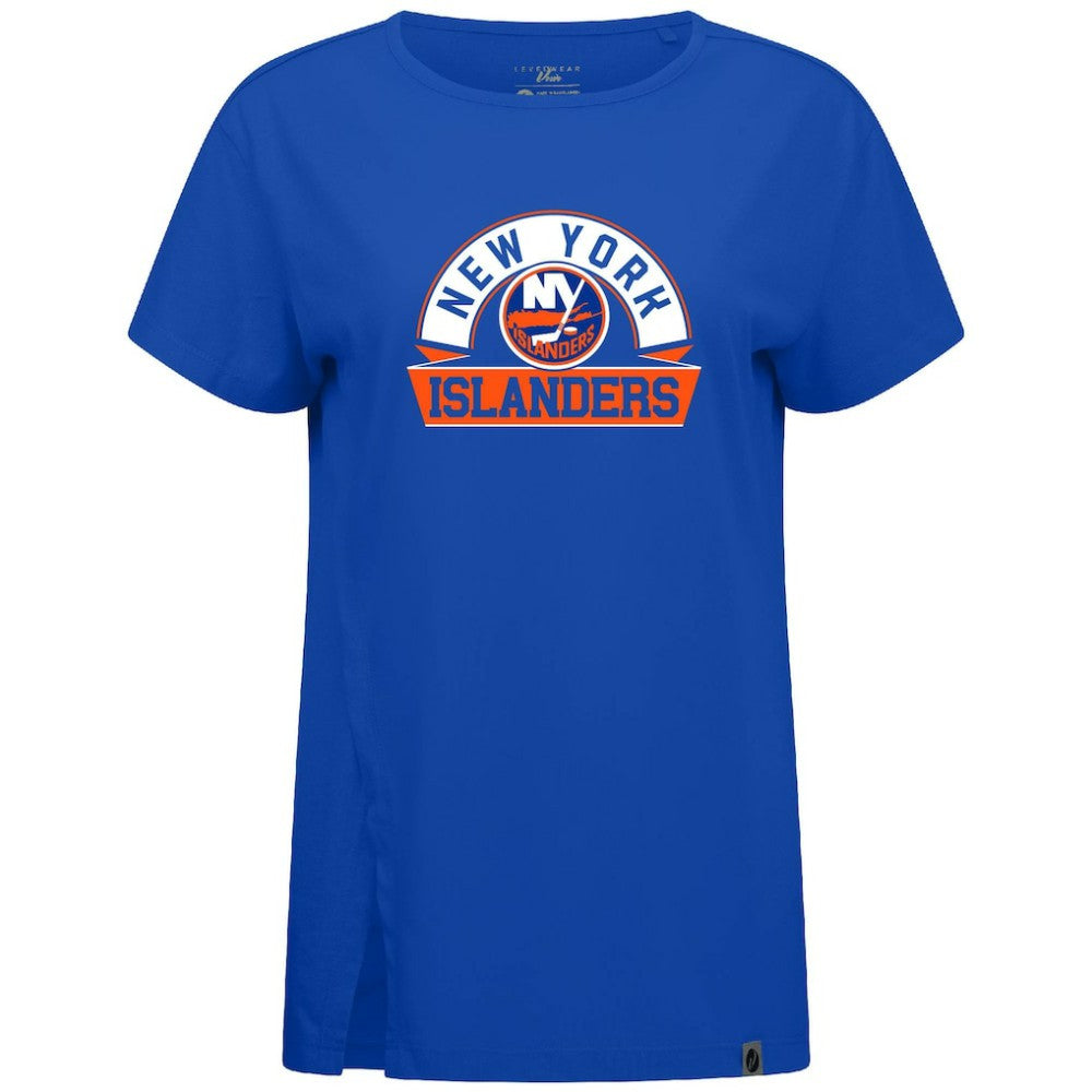 New York Islanders Levelwear Women's Influx Banner Arch T-Shirt - Royal T-shirts