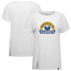 Buffalo Sabres Levelwear Women's Influx Banner Arch T-Shirt - White T-shirts