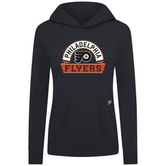 Philadelphia Flyers Levelwear Women's Relay Banner Arch Pullover Hoodie - Black Hoodies