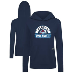 Colorado Avalanche Levelwear Women's Relay Banner Arch Pullover Hoodie - Navy Hoodies