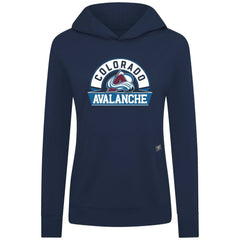 Colorado Avalanche Levelwear Women's Relay Banner Arch Pullover Hoodie - Navy Hoodies