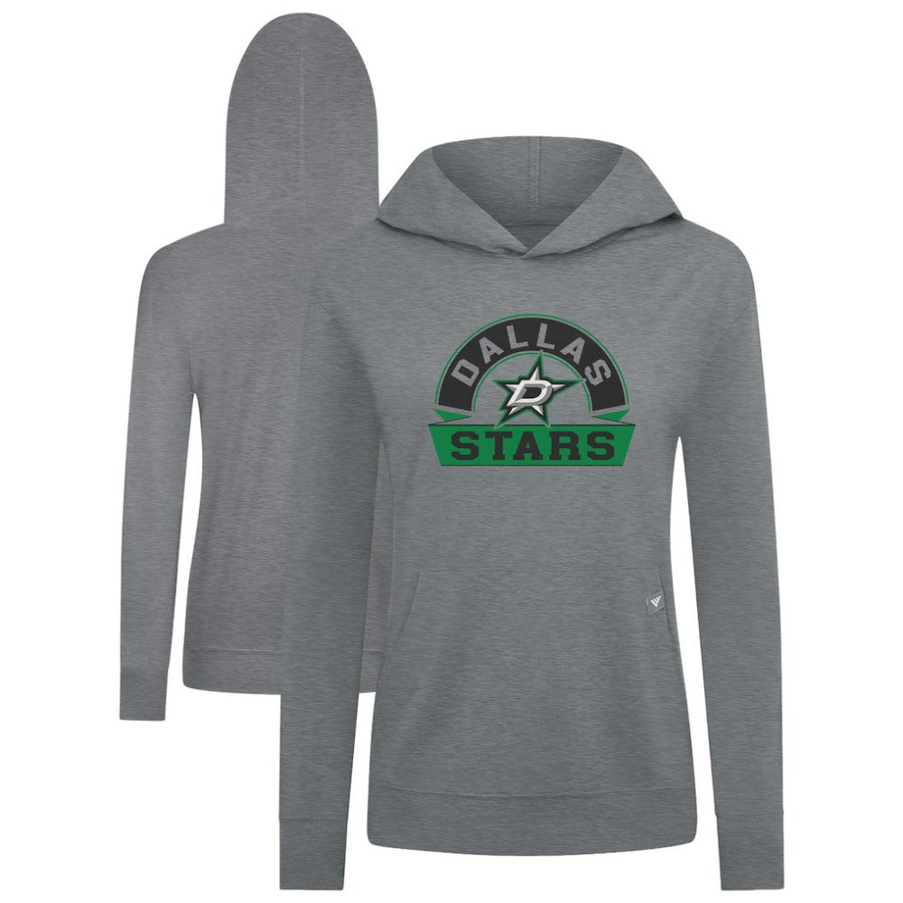 Dallas Stars Levelwear Women's Relay Banner Arch Pullover Hoodie - Gray Hoodies