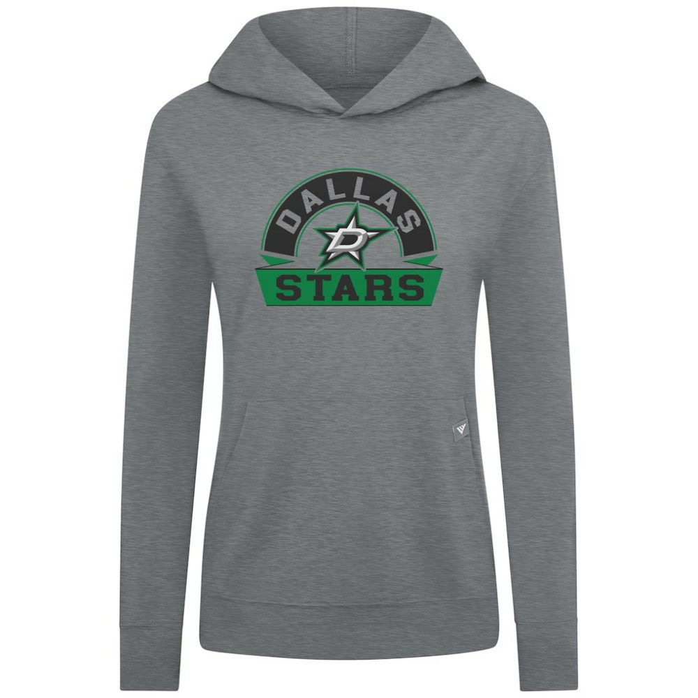 Dallas Stars Levelwear Women's Relay Banner Arch Pullover Hoodie - Gray Hoodies