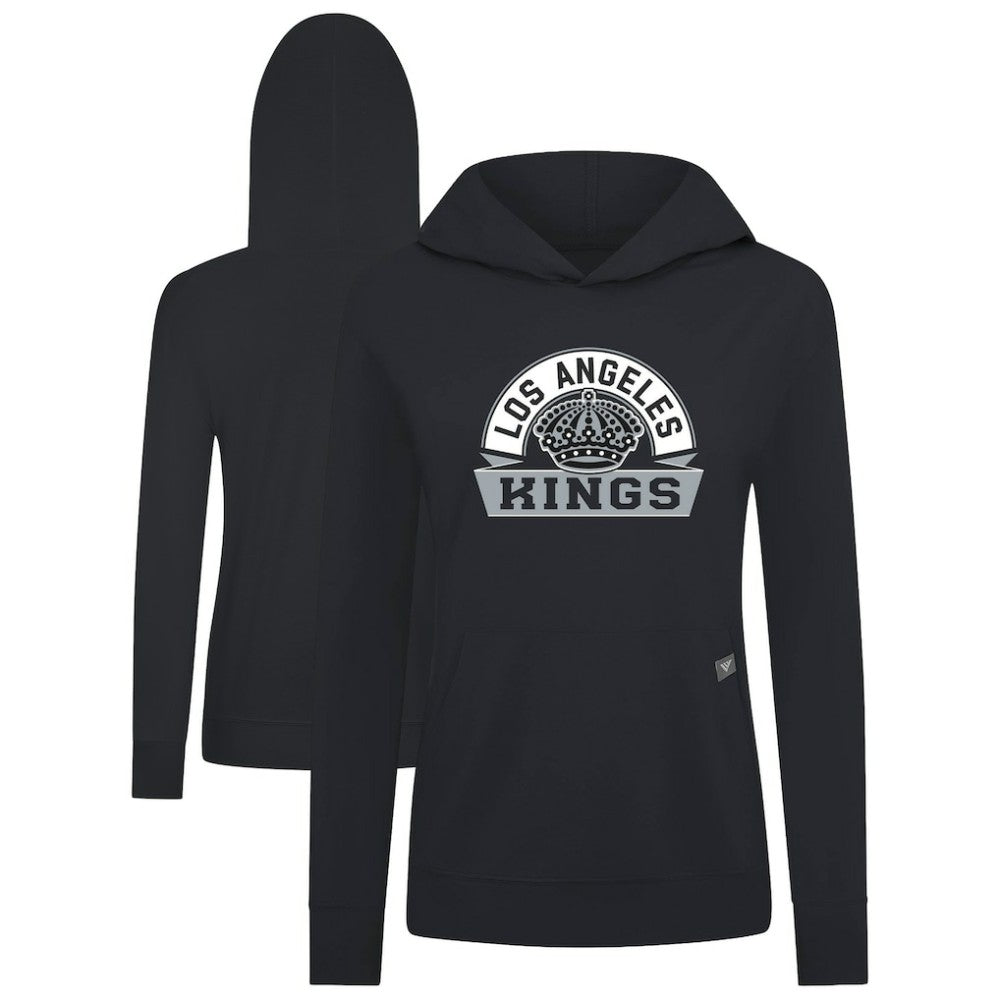 Los Angeles Kings Levelwear Women's Relay Banner Arch Pullover Hoodie - Black Hoodies