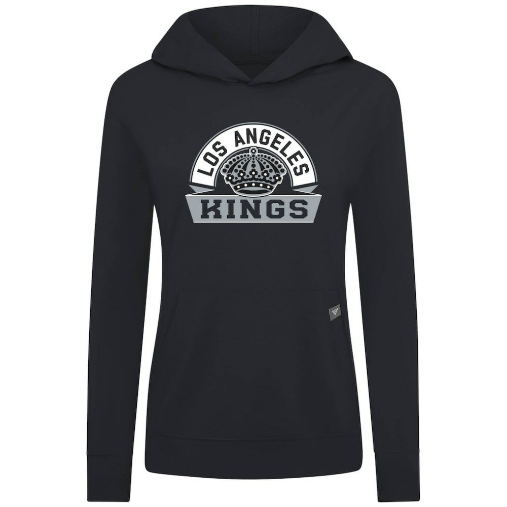 Los Angeles Kings Levelwear Women's Relay Banner Arch Pullover Hoodie - Black Hoodies