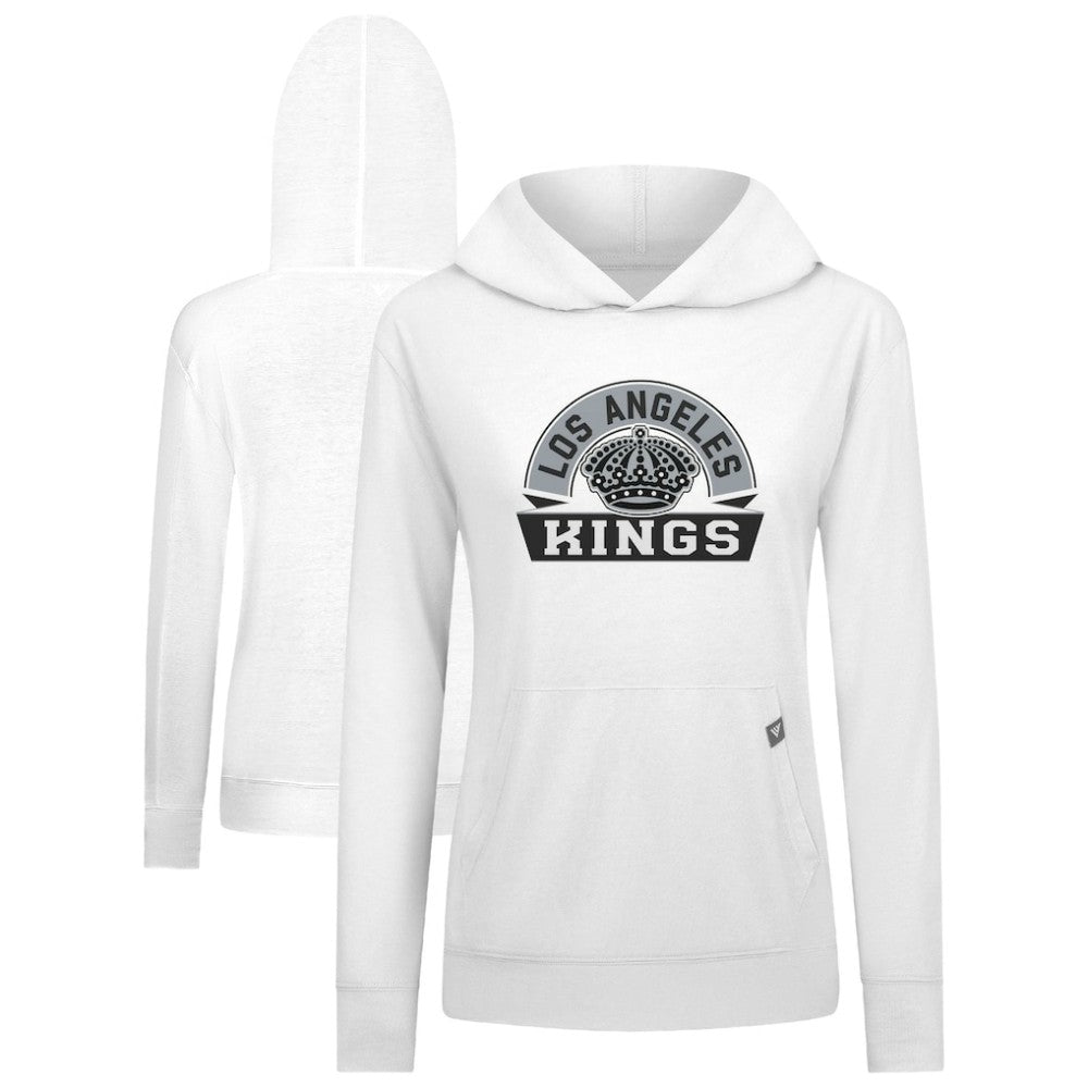 Los Angeles Kings Levelwear Women's Relay Banner Arch Pullover Hoodie - White Hoodies