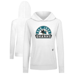 San Jose Sharks Levelwear Women's Relay Banner Arch Pullover Hoodie - White Hoodies