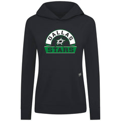 Dallas Stars Levelwear Women's Relay Banner Arch Pullover Hoodie - Black Hoodies
