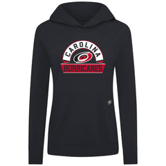 Carolina Hurricanes Levelwear Women's Relay Banner Arch Pullover Hoodie - Black Hoodies