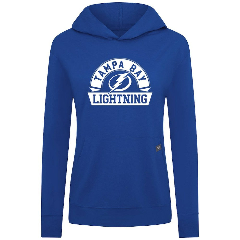 Tampa Bay Lightning Levelwear Women's Relay Banner Arch Pullover Hoodie - Royal Hoodies