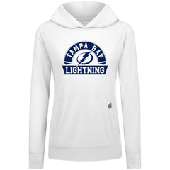 Tampa Bay Lightning Levelwear Women's Relay Banner Arch Pullover Hoodie - White Hoodies