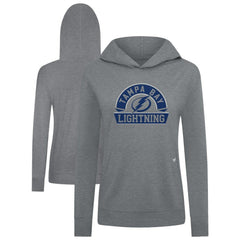 Tampa Bay Lightning Levelwear Women's Relay Banner Arch Pullover Hoodie - Gray Hoodies