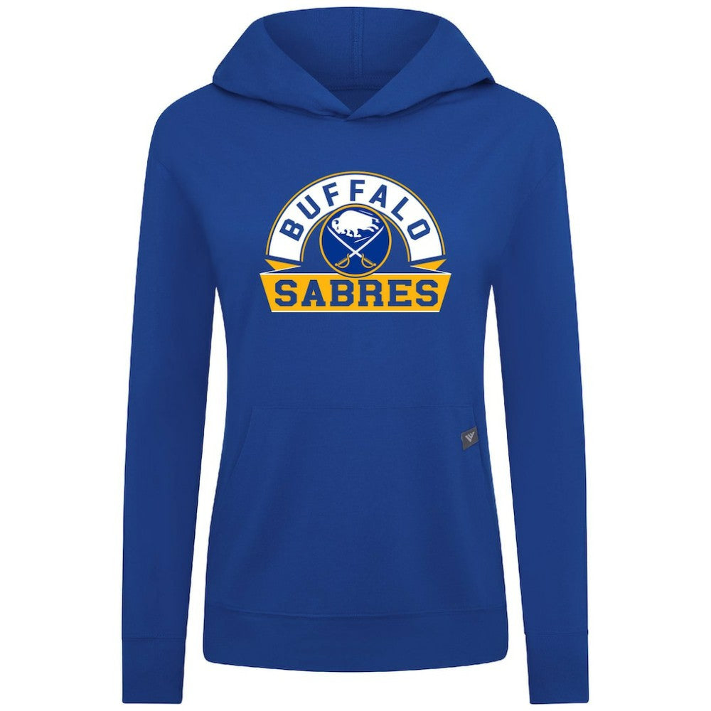 Buffalo Sabres Levelwear Women's Relay Banner Arch Pullover Hoodie - Royal Hoodies