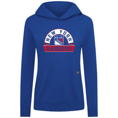 New York Rangers Levelwear Women's Relay Banner Arch Pullover Hoodie - Royal Hoodies