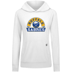 Buffalo Sabres Levelwear Women's Relay Banner Arch Pullover Hoodie - White Hoodies