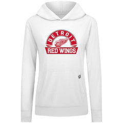 Detroit Red Wings Levelwear Women's Relay Banner Arch Pullover Hoodie - White Hoodies