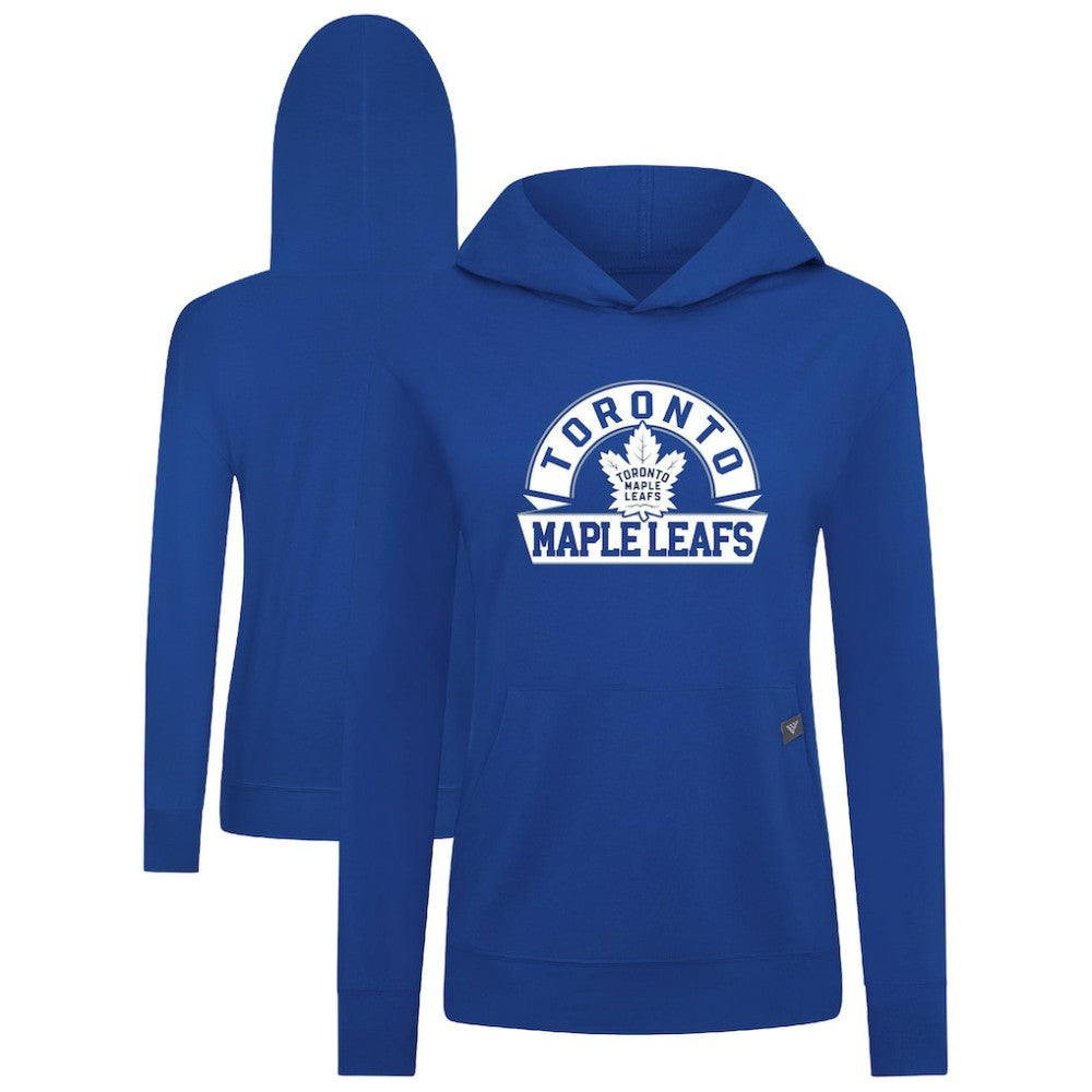 Toronto Maple Leafs Levelwear Women's Relay Banner Arch Pullover Hoodie - Royal Hoodies